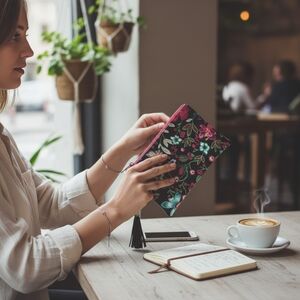 Floral Pattern Medium Size Wristlet